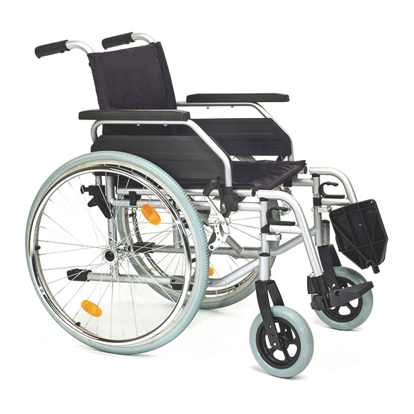 Rollstuhl aus Stahl, Sitzbreite: 43-45 cm
